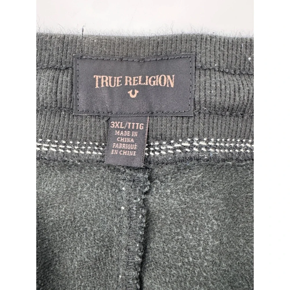 True‎ Religion Mens Contrast Wide Leg Sweatpants Thick Stitch Y2K Baggy 3Xl